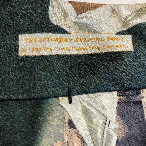 Vintage Norman Rockwell Novelty Necktie, Men's Silk Saturday Evening Post - Picture 5 of 5